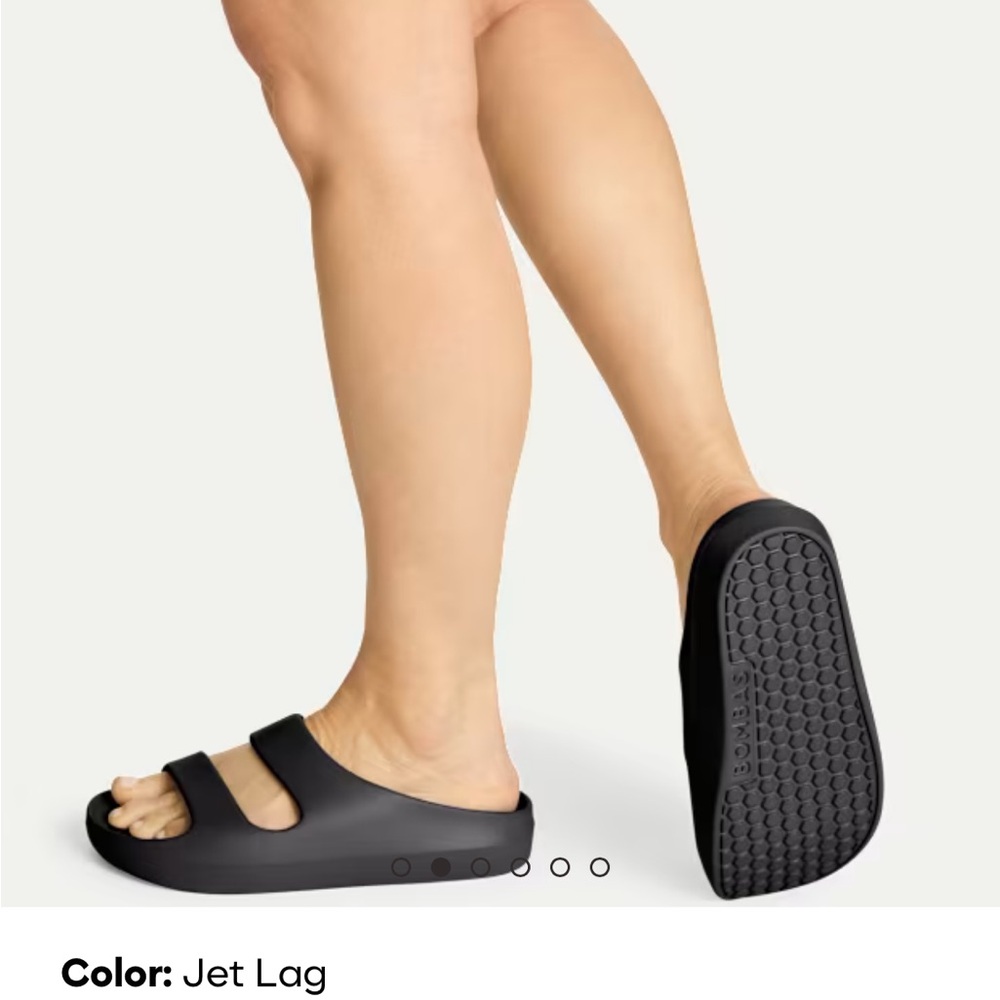 Jet Lag Black Slide Sandals - Women